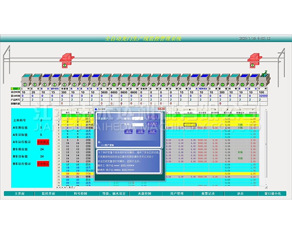 银川全自动龙门生产线监控管理系统